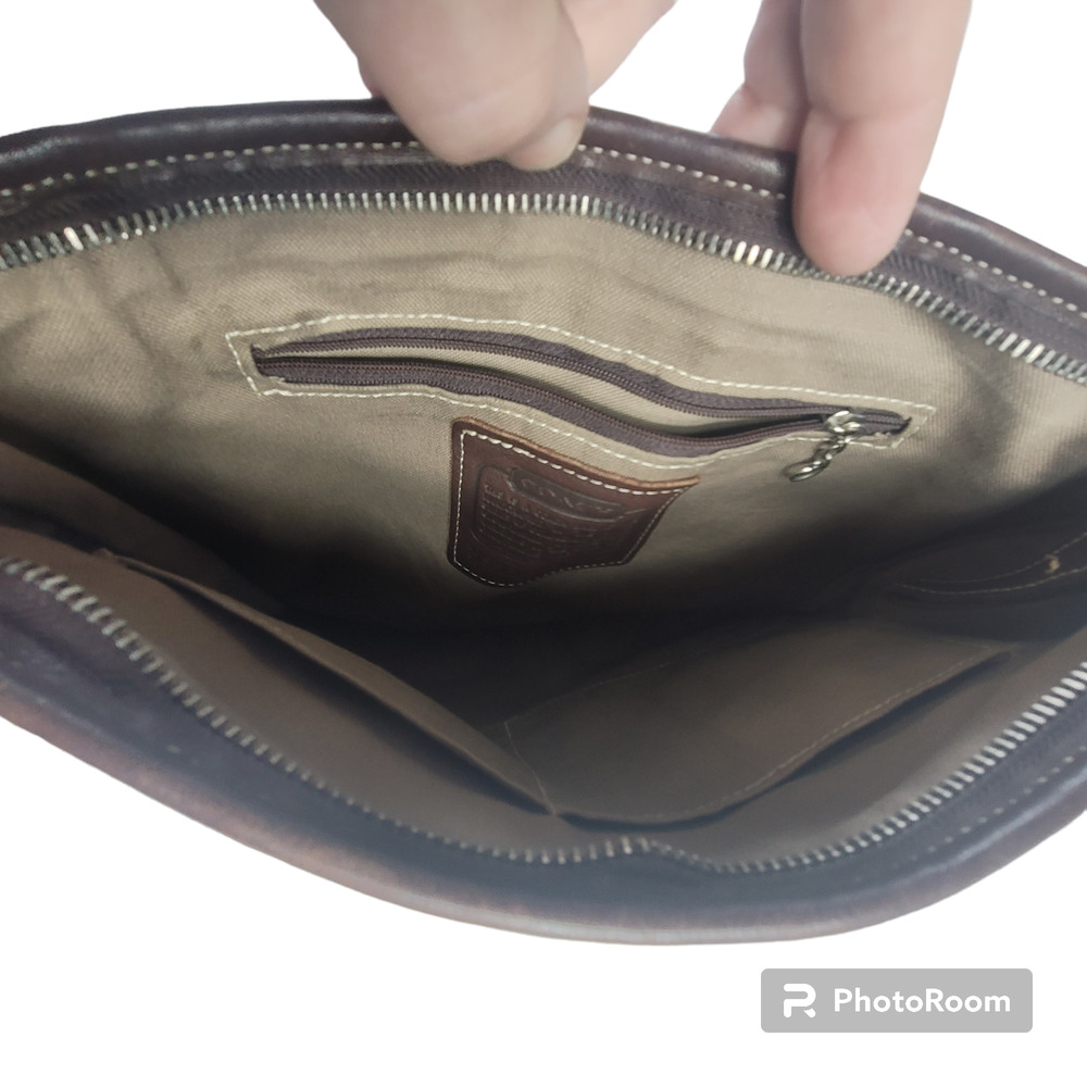 COACH SOHO Brown Signature Hobo X-Body Bag 3574 - Picture 3 of 6